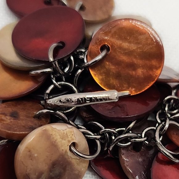 Joan Rivers Dangling Layer Round Shell Earrings #660 - Picture 10 of 16